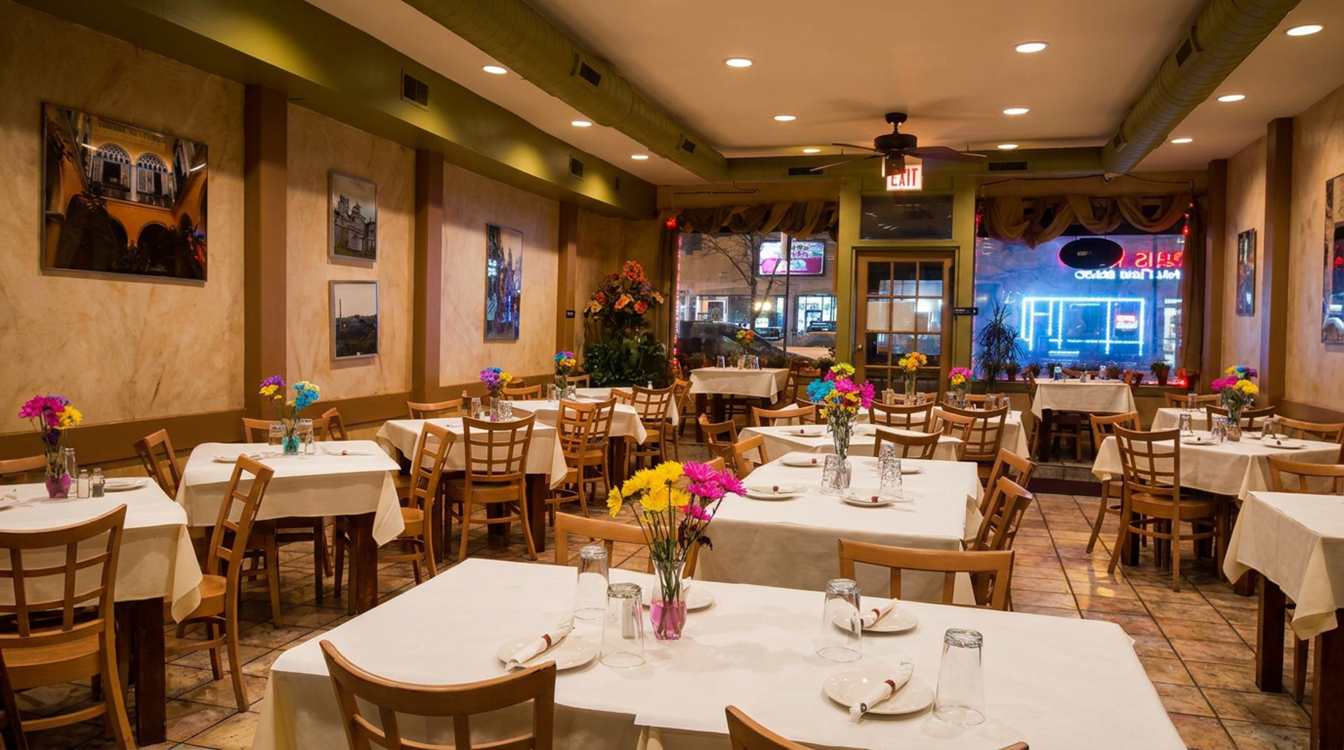 The dining room